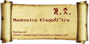 Maskovics Kleopátra névjegykártya